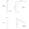 Ekena Millwork Legacy Steel Bracket, Hammered White 2"W x 16"D x 16"H BKTM02X16X16LEHWH - alternate 9